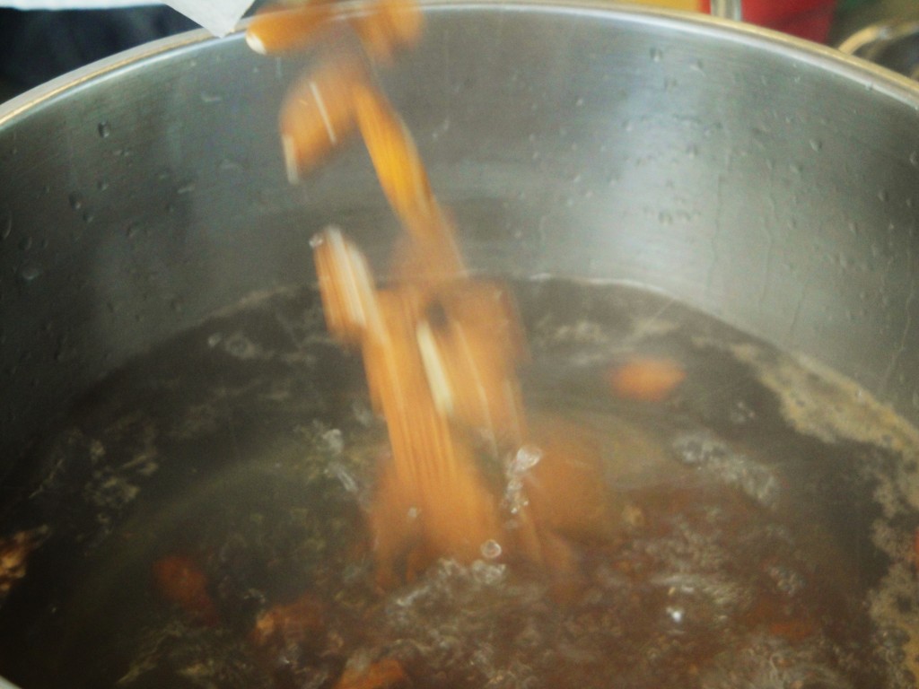 blanching almonds