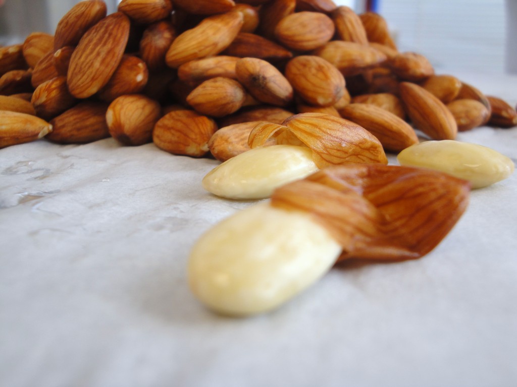 blanched almonds